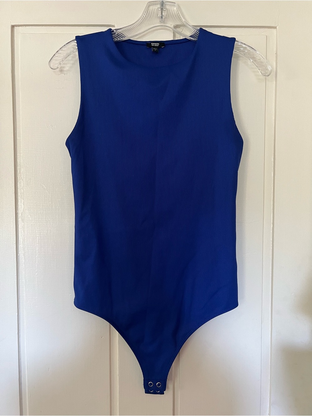 Express Kids Cobalt Blue Ribbed Sleeveless Bodysuit